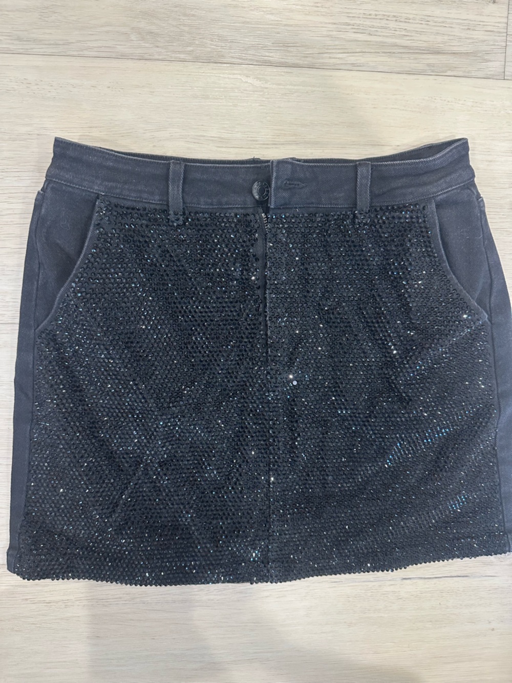 Black Sequin Mini Skirt - Women's Glam Evening Skirt